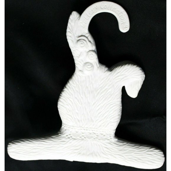 1993 Gallery Collection Porcelain Ready Paint Nursery Baby Hanger Rabbit Bunny - Picture 3 of 6